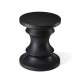 Glitzhome 18.25" MgO Black Chess Garden Stool or Planter Stand or Accent Table