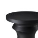 Glitzhome 18.25" MgO Black Chess Garden Stool or Planter Stand or Accent Table