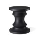 Glitzhome 18.25" MgO Black Chess Garden Stool or Planter Stand or Accent Table