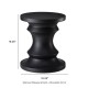 Glitzhome 18.25" MgO Black Chess Garden Stool or Planter Stand or Accent Table