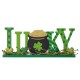 Glitzhome 15.75"L St. Patrick's Lucky Wooden Table Decor