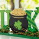 Glitzhome 15.75"L St. Patrick's Lucky Wooden Table Decor