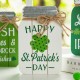 Glitzhome 7"H Set of 3 St. Patrick's Wooden Mason Jar Table decor