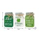 Glitzhome 7"H Set of 3 St. Patrick's Wooden Mason Jar Table decor