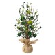 Glitzhome 18"H St Patrick's Shamrock and Berry Table Tree