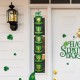 Glitzhome 30"H Set of 2 St. Patrick's Wooden Shamrock / Leprechaun Hats Door Hanger