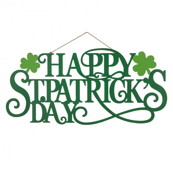 Glitzhome 24"L Metal "HAPPY St.Patrick's Day" Wall Decor