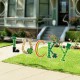 Glitzhome Set of 5 St. Patrick's Metal "Lucky" Yard Stake or Wall Decor