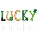 Glitzhome Set of 5 St. Patrick's Metal "Lucky" Yard Stake or Wall Decor