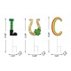 Glitzhome Set of 5 St. Patrick's Metal "Lucky" Yard Stake or Wall Decor