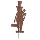 Glitzhome 36"H St. Patrick's Metal Leprechaun Yard Stake or Standing Decor or Wall Decor