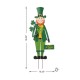 Glitzhome 36"H St. Patrick's Metal Leprechaun Yard Stake or Standing Decor or Wall Decor