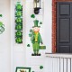 Glitzhome 36"H St. Patrick's Metal Leprechaun Yard Stake or Standing Decor or Wall Decor