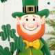 Glitzhome 36"H St. Patrick's Metal Leprechaun Yard Stake or Standing Decor or Wall Decor