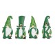 Glitzhome 24"H Set of 4 Metal St. Patrick's LUCK Gnome Yard stake or Standing Decor or Wall Decor