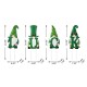 Glitzhome 24"H Set of 4 Metal St. Patrick's LUCK Gnome Yard stake or Standing Decor or Wall Decor