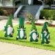 Glitzhome 24"H Set of 4 Metal St. Patrick's LUCK Gnome Yard stake or Standing Decor or Wall Decor