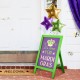Glitzhome 24"H Mardi Gras Wooden Wooden Standing Easel Sign Decor or Hanging Decor