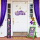 Glitzhome 42"H Mardi Gras "WELCOME" Wooden Porch Sign