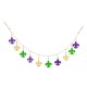 Glitzhome 6'L Mardi Gras Metal Fleur-de-Lis Garland