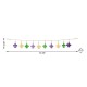 Glitzhome 6'L Mardi Gras Metal Fleur-de-Lis Garland