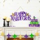 Glitzhome 24"L Metal "HAPPY MARDI GRAS" Wall Decor