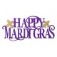 Glitzhome 24"L Metal "HAPPY MARDI GRAS" Wall Decor