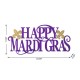 Glitzhome 24"L Metal "HAPPY MARDI GRAS" Wall Decor