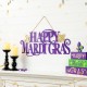 Glitzhome 24"L Metal "HAPPY MARDI GRAS" Wall Decor