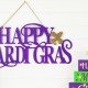 Glitzhome 24"L Metal "HAPPY MARDI GRAS" Wall Decor