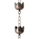 Glitzhome 8.5ft Faux Copper Lotus Shaped Rain Chain with V-Shaped Gutter Clip