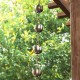 Glitzhome 8.5ft Faux Copper Lotus Shaped Rain Chain with V-Shaped Gutter Clip