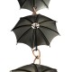 Glitzhome 8.5ft Faux Copper Umbrella Shaped Rain Chain with V-Shaped Gutter Clip