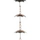 Glitzhome 8.5ft Faux Copper Umbrella Shaped Rain Chain with V-Shaped Gutter Clip