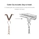 Glitzhome 8.5ft Faux Copper Umbrella Shaped Rain Chain with V-Shaped Gutter Clip