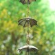 Glitzhome 8.5ft Faux Copper Umbrella Shaped Rain Chain with V-Shaped Gutter Clip