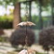 Glitzhome 8.5ft Faux Copper Umbrella Shaped Rain Chain with V-Shaped Gutter Clip