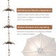 Glitzhome 8.5ft Faux Copper Umbrella Shaped Rain Chain with V-Shaped Gutter Clip