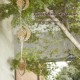 Glitzhome 8.5ft Faux Copper Patina Finish Sun and Moon Rain Chain with V-Shaped Gutter Clip