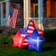 Glitzhome 6ft Lighted Patriotic/Americana Inflatable Stars Decor