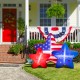 Glitzhome 6ft Lighted Patriotic/Americana Inflatable Stars Decor