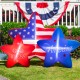 Glitzhome 6ft Lighted Patriotic/Americana Inflatable Stars Decor