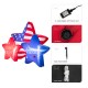 Glitzhome 6ft Lighted Patriotic/Americana Inflatable Stars Decor