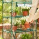 Glitzhome 49.25"H 3 Layers Mini PVC/Metal Greenhouse