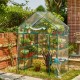 Glitzhome 76.75"H 6 shelves Mini Walk-In PVC Greenhouse