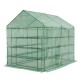 Glitzhome 98.5"W 12 Shelves Walk-In Zipper PE Greenhouse