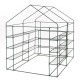 Glitzhome 98.5"W 12 Shelves Walk-In Zipper PE Greenhouse