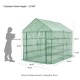 Glitzhome 98.5"W 12 Shelves Walk-In Zipper PE Greenhouse