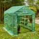 Glitzhome 98.5"W 12 Shelves Walk-In Zipper PE Greenhouse