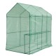 Glitzhome 74.75''H 2 Shelf Walk-In PE Greenhouse